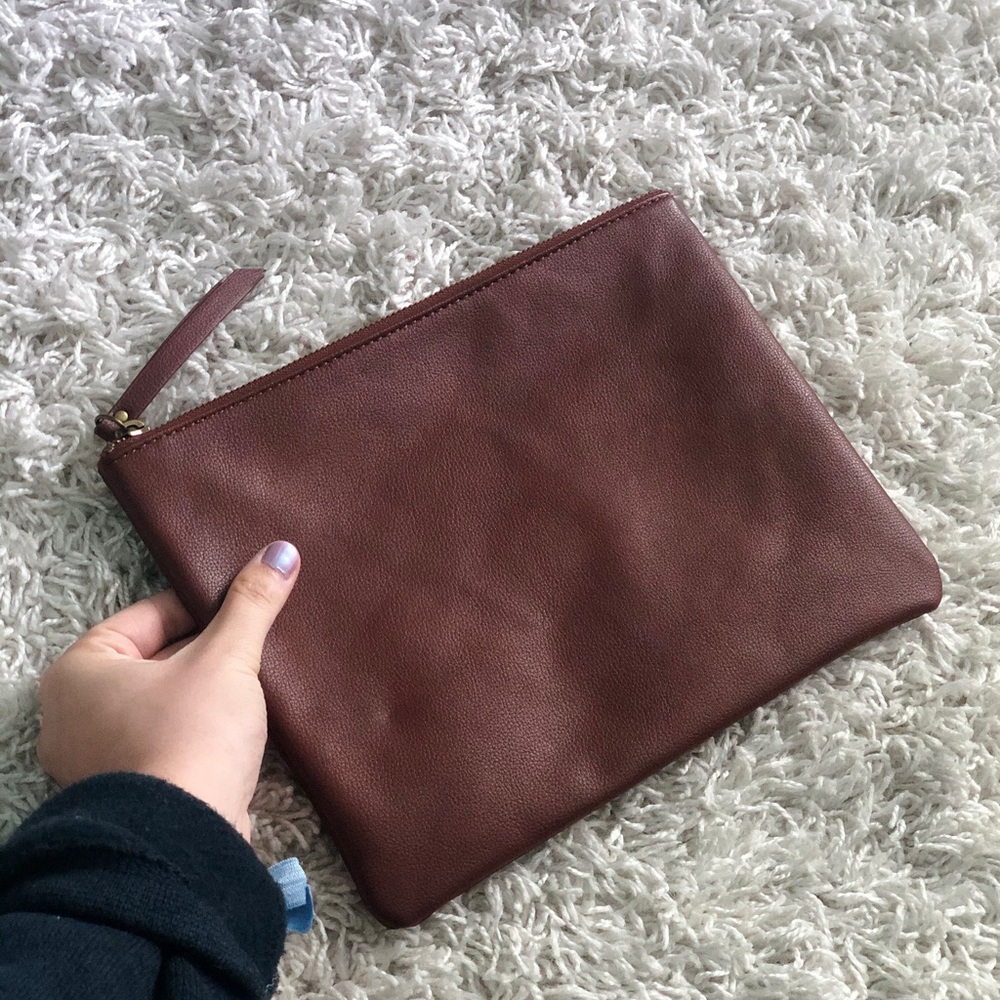 Margot Brown Leather Clutch